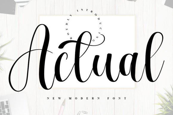Actual: A Magical Script Font for Modern Creatives