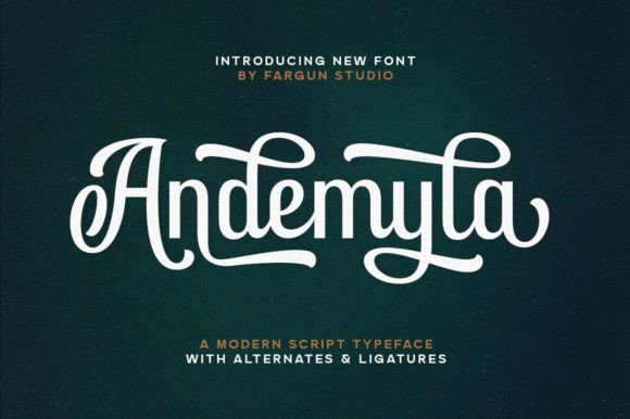 Andemyla: A Modern Script Font for Creative Projects