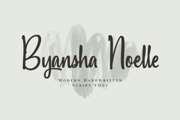 Byansha Noelle: A Handwritten Font with Modern Polish